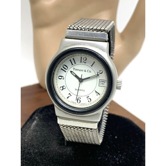Tiffany & Co. by Sicura Breitling Watch Swiss Quartz Vintage Expansion Band 33mm - Picture 1 of 14